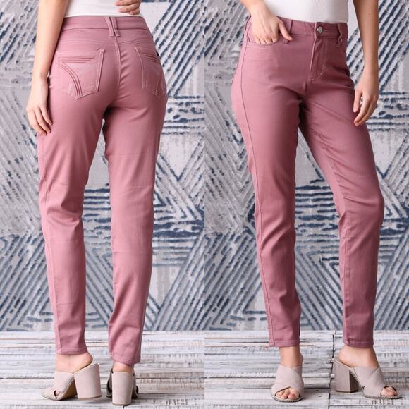 Seven7 Mauve High Rise Skinny Skin Fit Denim Jeans Size 4 - Picture 1 of 8